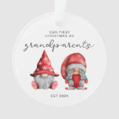 Eerste kerst als grootouders kerstgezin ornament (voorkant)