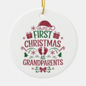 Eerste kerst als grootouders, oma, opa keramisch ornament (Voorkant)