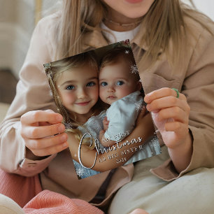 Eerste kerst als grote zus foto afdruk