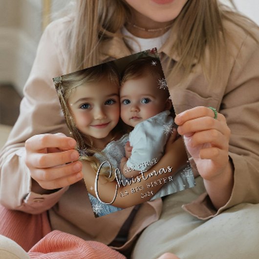 Eerste kerst als grote zus foto afdruk