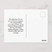 Eerste kerst als grote zusterfoto briefkaart (Achterkant)