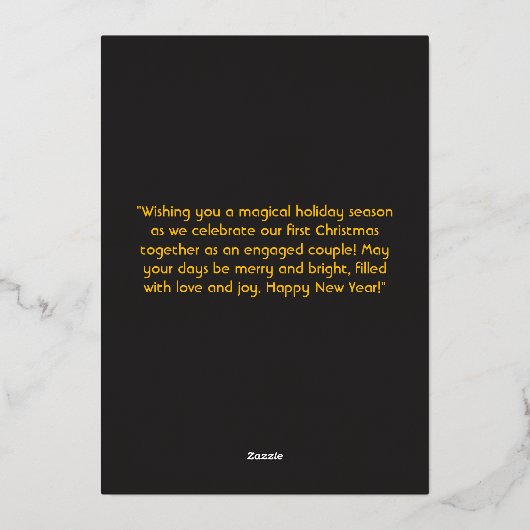 Eerste kerst als grote zusterfoto folie feestdagenkaart (Achterkant)