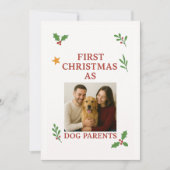 Eerste kerst als hondenouders feestdagenkaart (Voorkant)