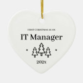 Eerste kerst als IT-manager 2026 Keramisch Ornament (Voorkant)