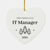 Eerste kerst als IT-manager 2026 Keramisch Ornament (Achterkant)