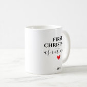 Eerste kerst als kattenmoeder gepersonaliseerde fe koffiemok (Voorkant rechts)