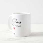 Eerste kerst als kattenmoeder gepersonaliseerde fe koffiemok (Voorkant links)