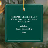 Eerste kerst als kleinkind van grootouders keramisch ornament