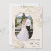 Eerste kerst als meneer en mevrouw Oval Foto Feestdagenkaart (Voorkant)