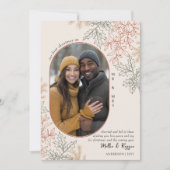 Eerste kerst als meneer en mevrouw Oval Foto Feestdagenkaart (Voorkant)