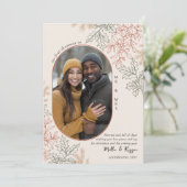 Eerste kerst als meneer en mevrouw Oval Foto Feestdagenkaart (Staand voorkant)