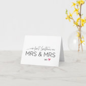 Eerste kerst als mevrouw en mevrouw Vrouw Gift Xma Kaart (Gele Bloem)