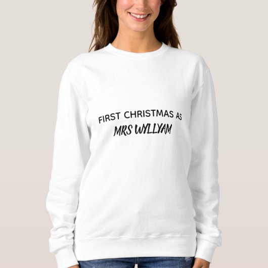 eerste kerst als mevrouw persoonlijk shirt (Voorkant)