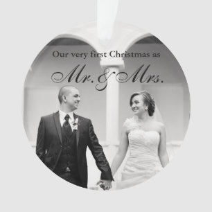 Eerste kerst als mijnheer & mevrouw Foto Ornament