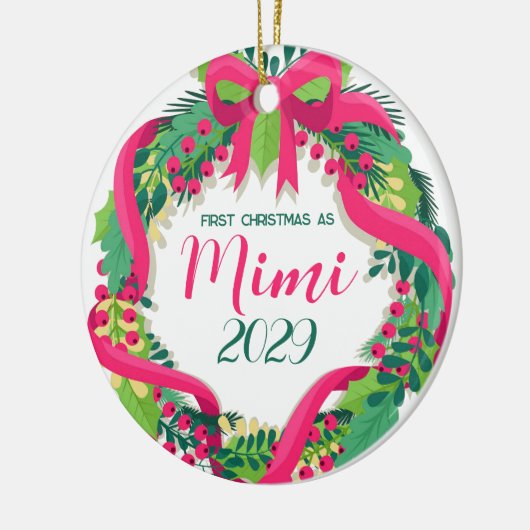 Eerste kerst als Mimi Keramisch Ornament (Links)