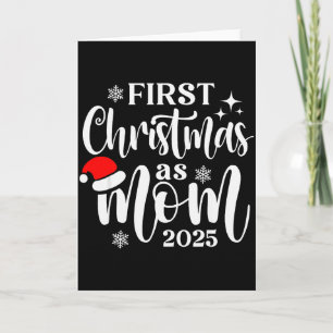 Eerste kerst als moeder 2025 Sneeuwvlok Kerstmis F Kaart