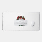 Eerste kerst als moeder denneboomkrans boom bureaumat (Keyboard & Muis)