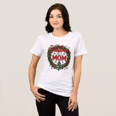 Eerste kerst als moeder denneboomkrans boom Tri-Blend shirt (Voorkant volledig)