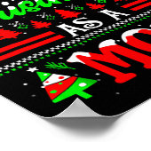Eerste kerst als moeder Funny nieuwe moeder Kerstm Poster (Hoek)