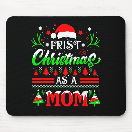 Eerste kerst als moeder grappige nieuwe moeder ker muismat (Voorkant)