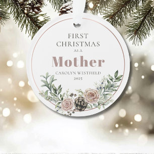 Eerste kerst als moeder Naam Jaar Ornament