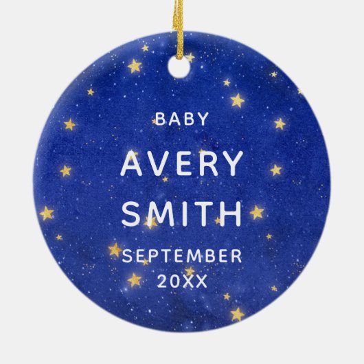 Eerste kerst als moeder Narwhal Whale Custom Keramisch Ornament (Achterkant)