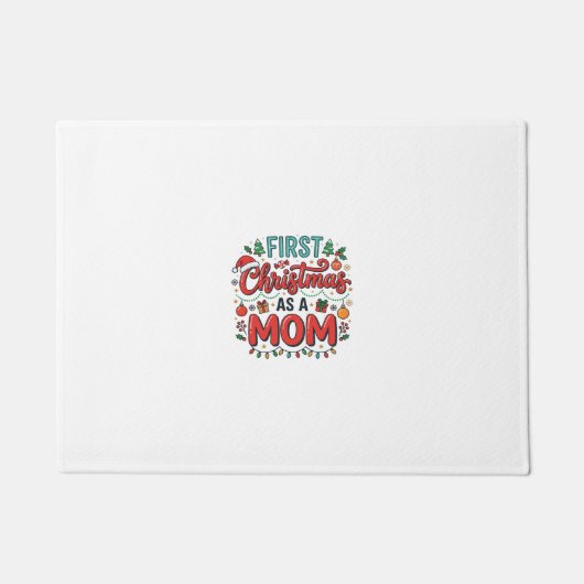 Eerste kerst als moeder vakantiedesign deurmat (Voorkant)