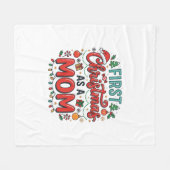 Eerste kerst als moeder vakantiedesign fleece deken (Voorkant (Horizontaal))