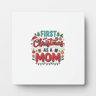 Eerste kerst als moeder vakantiedesign fotoplaat