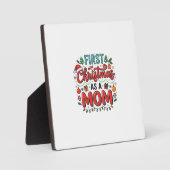 Eerste kerst als moeder vakantiedesign fotoplaat (Voorkant)
