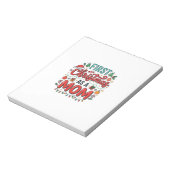 Eerste kerst als moeder vakantiedesign notitieblok (Linkerzijde)