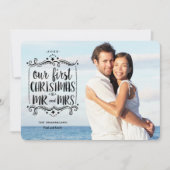 Eerste kerst als Mr en Mrs Holiday Photo Card Feestdagenkaart (Voorkant)