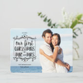 Eerste kerst als Mr en Mrs Holiday Photo Card Feestdagenkaart (Staand voorkant)