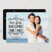 Eerste kerst als Mr en Mrs Holiday Photo Card Feestdagenkaart (Voorkant / Achterkant)