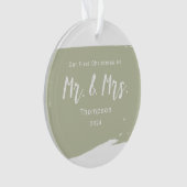 Eerste kerst als Mr & Mrs Acrylic Ornament (voorkant)
