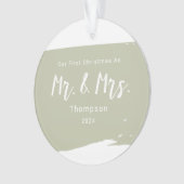 Eerste kerst als Mr & Mrs Acrylic Ornament (voorkant)