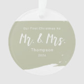 Eerste kerst als Mr & Mrs Acrylic Ornament (voorkant)