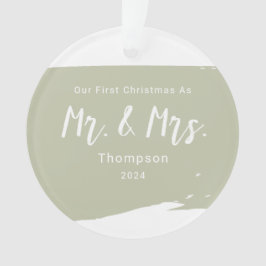 Eerste kerst als Mr & Mrs Acrylic Ornament