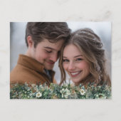 Eerste kerst als Mr & Mrs Elegant Greenery Feestdagenkaart (Voorkant)