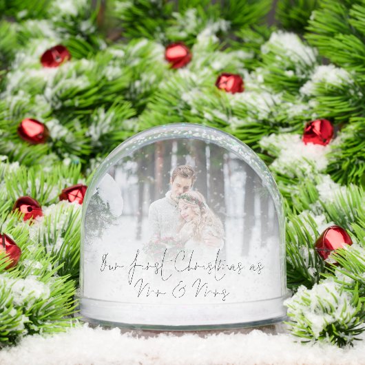 Eerste kerst als Mr. Mrs Pas getrouwd 2 Foto's Sneeuwbol (Kerstmis)