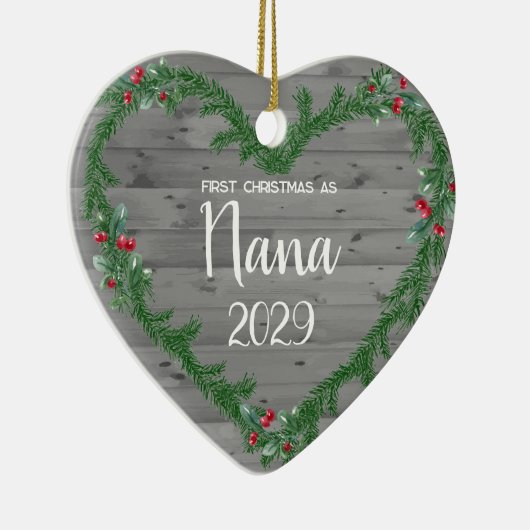 Eerste kerst als Nana Keramisch Ornament (Rechts)