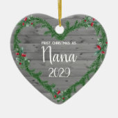 Eerste kerst als Nana Keramisch Ornament (Voorkant)