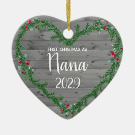 Eerste kerst als Nana Keramisch Ornament