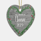Eerste kerst als Nana Keramisch Ornament (Links)
