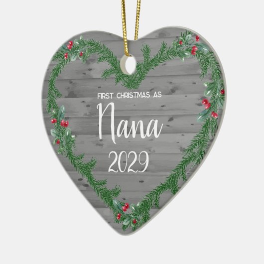 Eerste kerst als Nana Keramisch Ornament (Links)