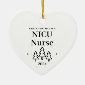 Eerste kerst als Nicu Nurse Neonatal Care Keramisch Ornament (Voorkant)