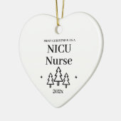 Eerste kerst als Nicu Nurse Neonatal Care Keramisch Ornament (Links)