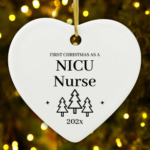 Eerste kerst als NICU-verpleegkundige neonatale zo Keramisch Ornament
