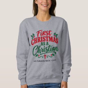 EERSTE KERST Als Nieuwe Christelijke Gelovige Trui