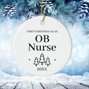 Eerste kerst als OB-verpleegster Nieuwe baan Keramisch Ornament